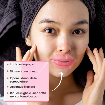 Maschera rimpolpante labbra al collagene